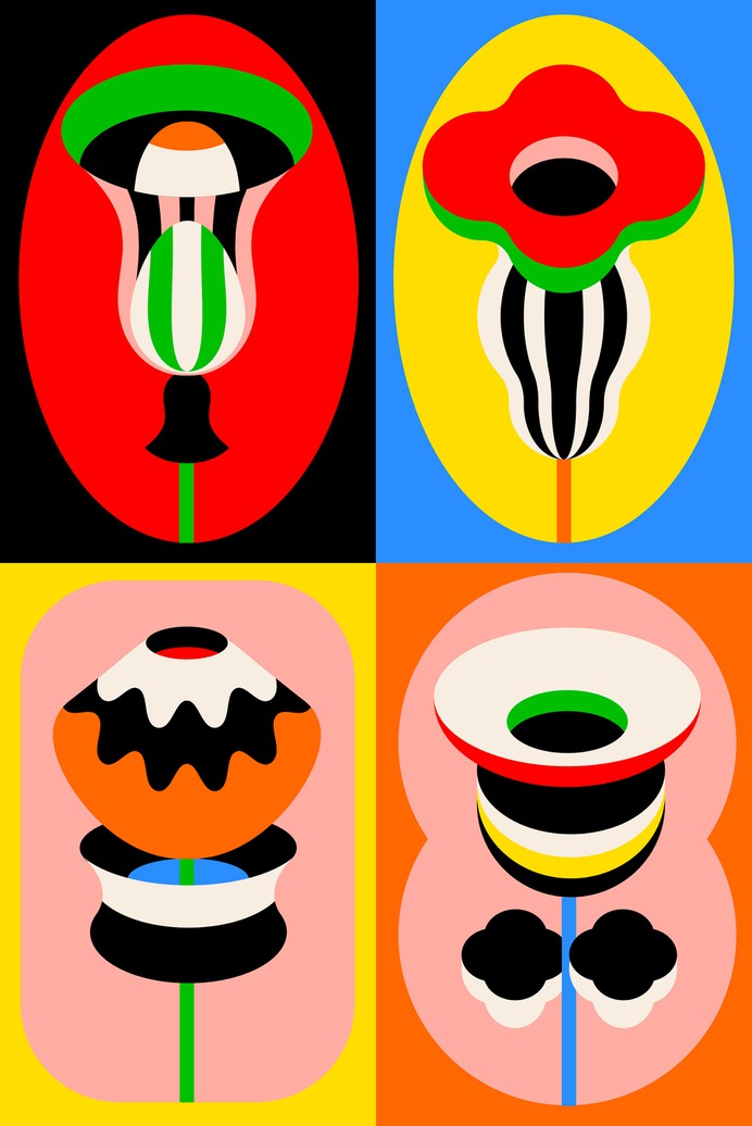 FLEURS - Pop art flowers on Behance