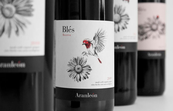 Blxc3xa9s organic wines #packaging #illustration