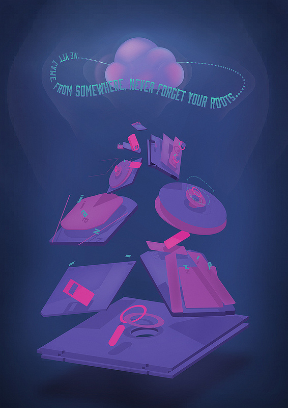 Memory Lane #memory #oconnell #storage #evolve #james #illustration #typography