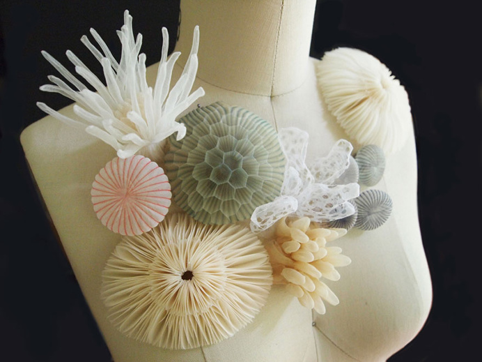 #jewelry #jewellery #sea #necklace #textille by Mariko Kusumoto