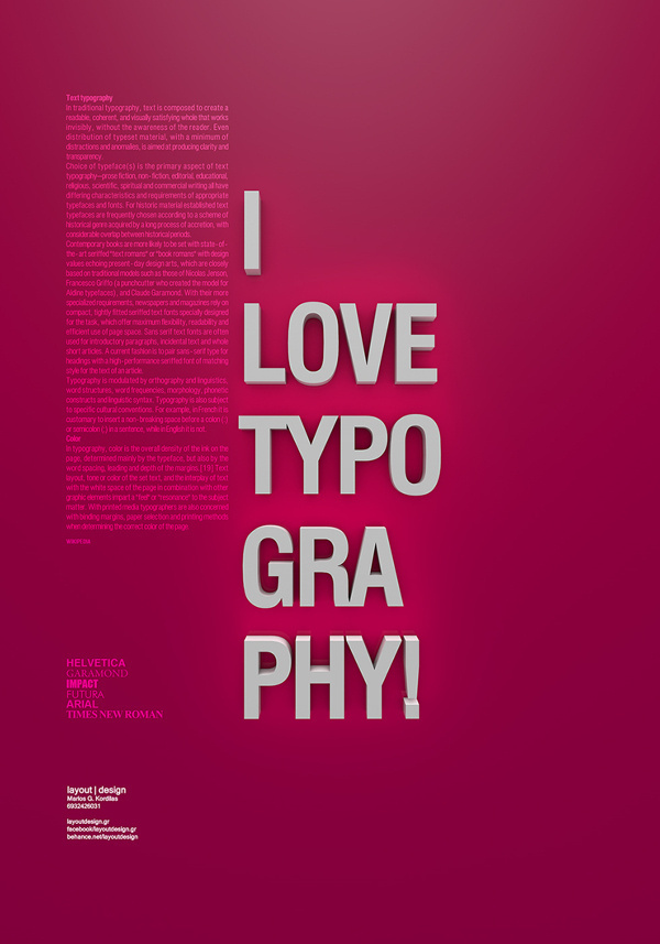 I love typography on Behance #artwork #3d #poster #typography