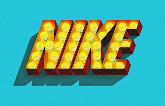 TheeBlog JeffRogers #type #nike #lights #logo