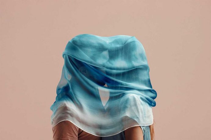 Conceptual and Surreal Handpainted Silk Photography by Mikel Muruzabal