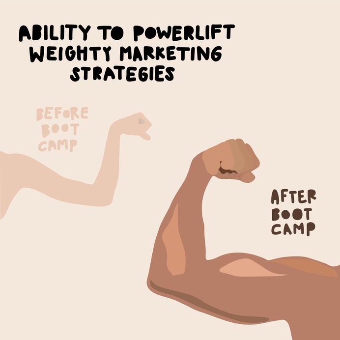 Illustrations—muscle, powerlifting, advertising exercise | 2016 Advertising Boot Camp from McKee Wallwork + Co. | Brittany Byrne