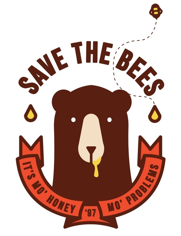 Mo Honey Mo Problems by Lucas Jubb #biggie #canada #apparel #big #notorious #bees #hiphop #smalls #t-shirt #illustration #jubb #bear #lucas