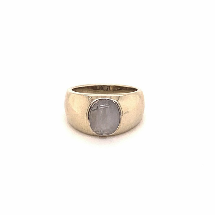 Oval Grey Star Sapphire Ring