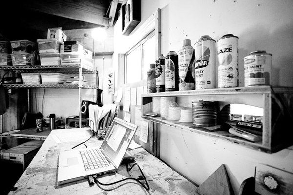 Erik Otto Studio Visit #paint #spray #studio #workspace
