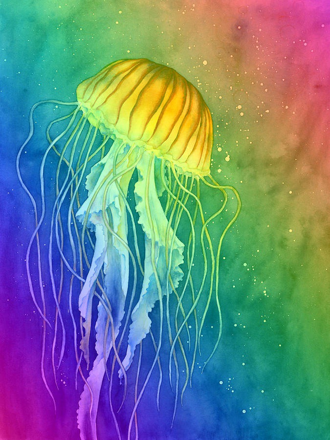 easy jellyfish painting & jellyfish paint by numbers #painting