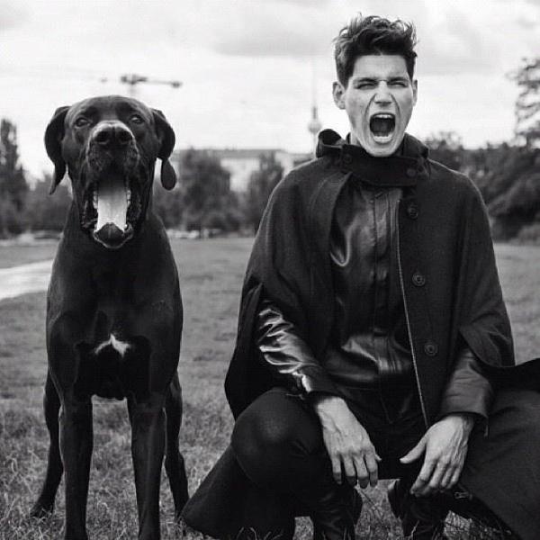 man and dog #man #photography #scream #dog