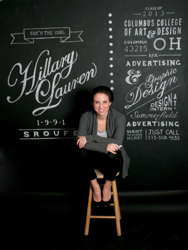 Resume Chalk Wall by Hillary Sroufe #lettering #chalk #resume #wall #hand #typography