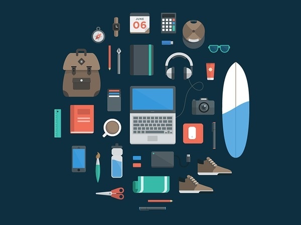 My Freelance Essentials #flat #icon #essentials #picto #illustration