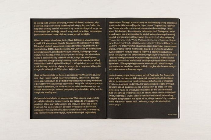 XXXII Festival Ars Cameralis brochure - Marta Gawin #brochure #layout #editorial #typo