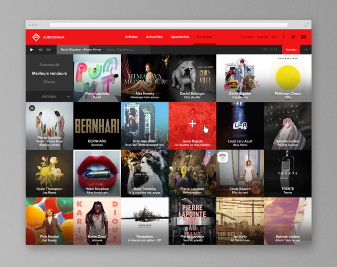 Audiogram by Philippe Gauthier and DeuxHuitHuit #website #web