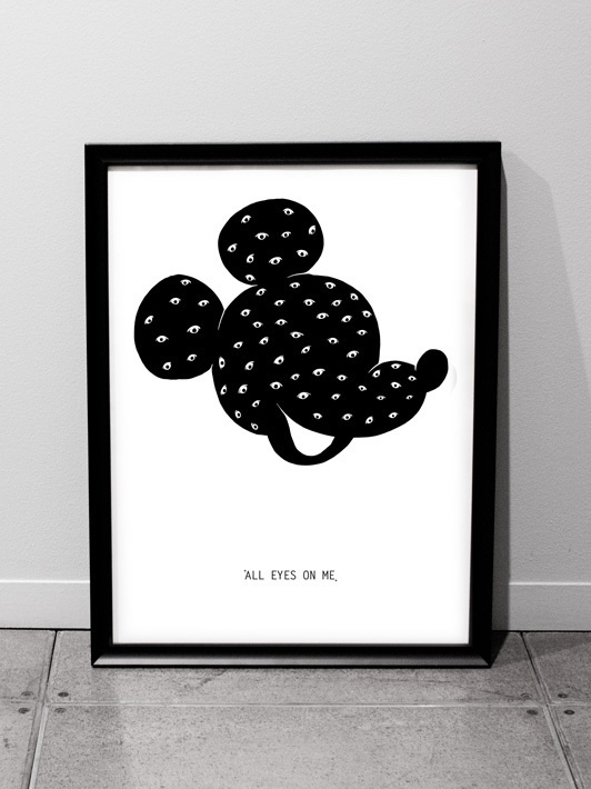 Mickey Head #mickey #eyes #head #screen #illustration #eye #poster