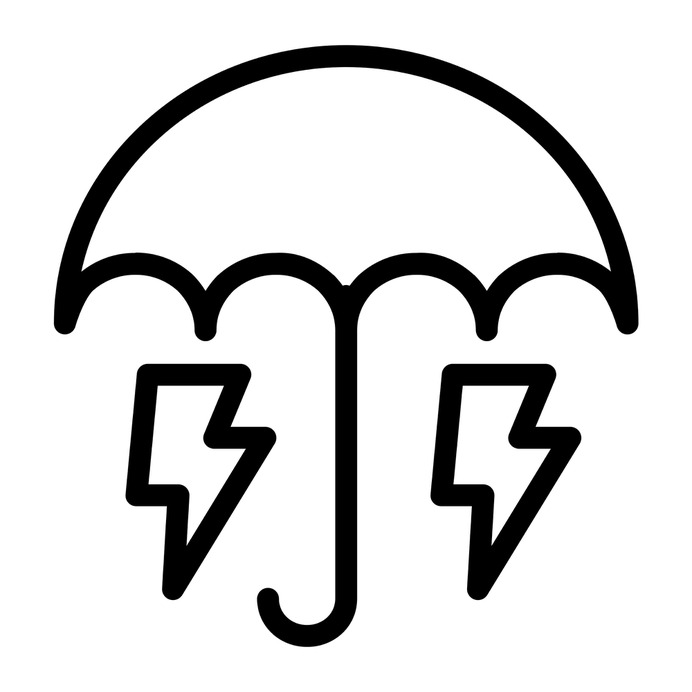 See more icon inspiration related to umbrella, save, save energy, insurance, bolts, electronics, protection, rain, rainy, electricity, energy, security and weather on Flaticon.