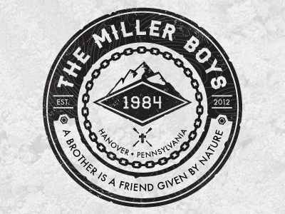 Dribbble - Brother Crest by Justin Andrew Miller #logo #vintage #texture #crest
