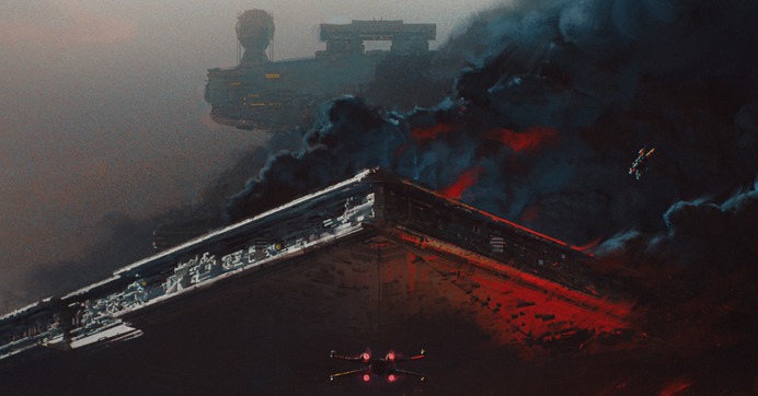 Far Far Away, is a limited run of paintings by Ash Thorp and Friendly Robot with narration by Pilotpriest. Our goal is to dive into moments, ideas, scenes, characters that we adore from the lore of Star Wars.