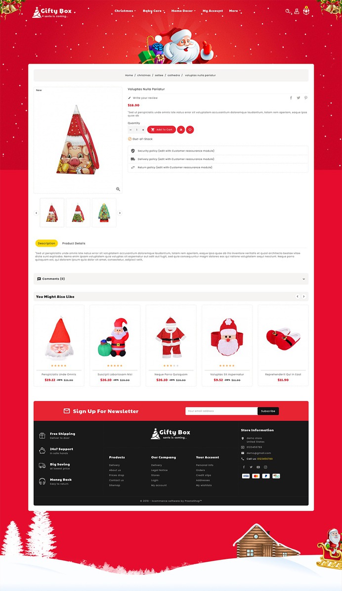 #Christmas #Gift #GiftyBox - #Prestashop #Responsive #Theme | #TemplateTrip #eCommerce #Website #Design #Template