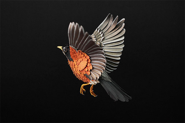 New Paper Birds from Diana Beltran Herrera #sculpture #construction #bird #illustration #art #paper #dimensional