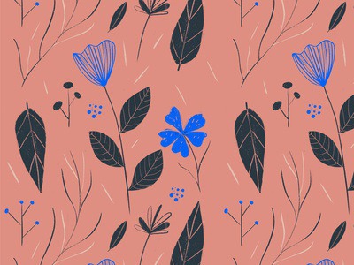 Dark Pink Floral Pattern #pattern #flowers