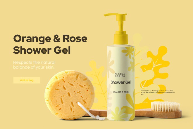 Shower Gel Mockup Scene #package #brand #logo #design #shower #mockup #bath