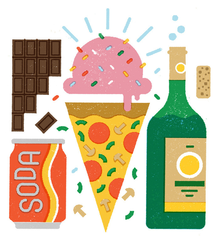 I drew some treats forÂ the newspaper. #illustration #food