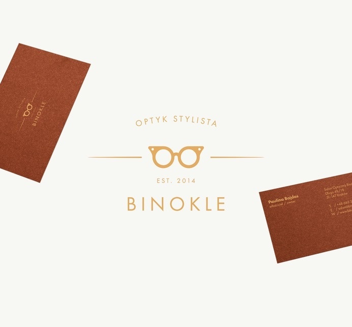 Branding project for Binokle Eyewear Store in Cracov, Poland Appreciate on Behance:Â http://bit.ly/Nhkt0H #logo #branding #stationary #visua