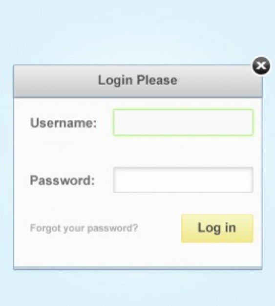 Clean simple login form Free Psd. See more inspiration related to Clean, Form, Login, Simple, Log and Vertical on Freepik.