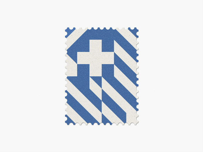 Greece #stamp #graphic #maan #geometric #illustration #minimal #2014 #worldcup #brazil