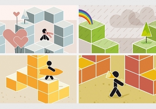 Calendario Algoritmo 2012 on the Behance Network #2012 #illustration #calendar