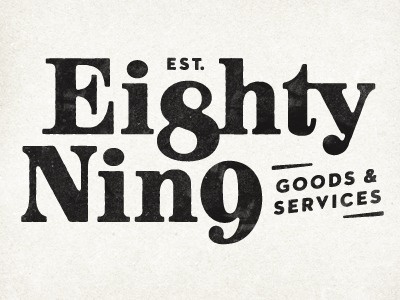 Eighty Nine #logo #logotype #typography