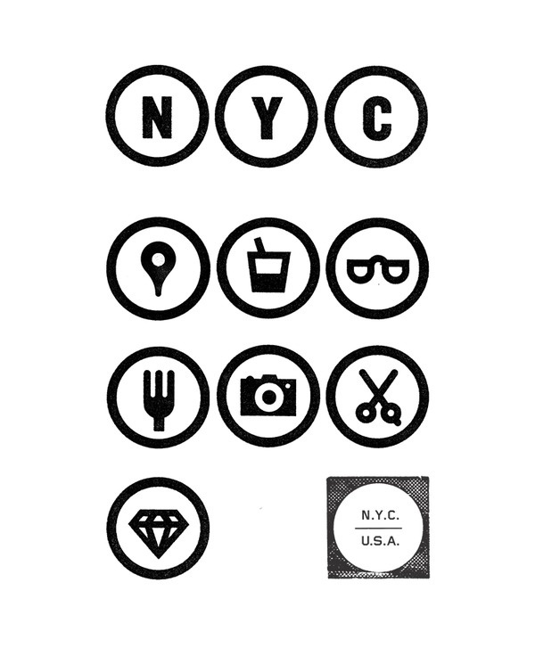 Map of NYC designed for Herb Lester by Mike McQuade #icons