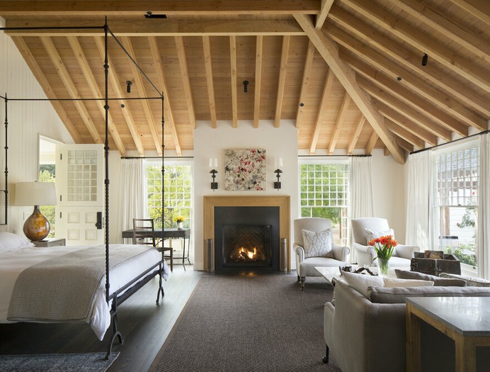 fireplace, Napa, California by Richard Beard Architects