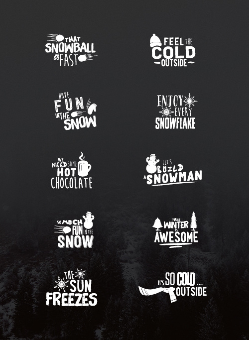 NEW Winter Badges on Behance #vector #stamps #design #graphic #illustrator #vectorized #badges #winter