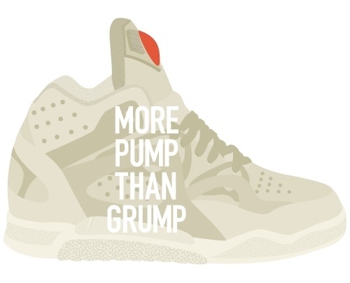 ANONYMOUS MAG #pump #grump #bubble #laces #illustration #sneaker #basketball #reebok