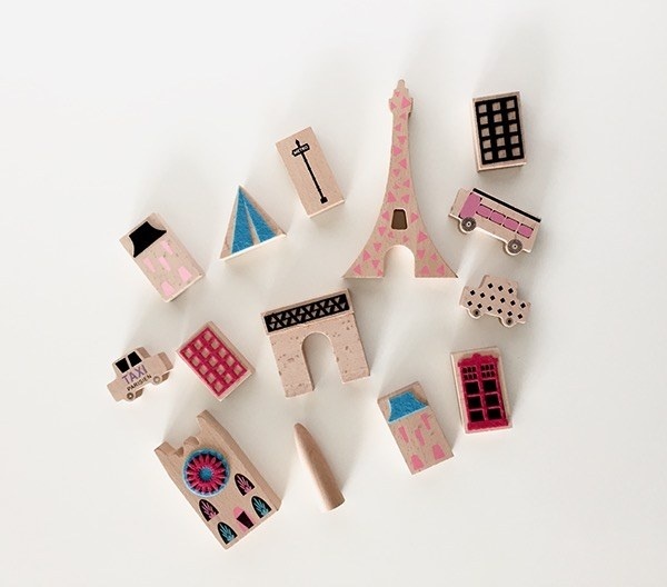 Wanderlust Play Sets on Behance #paris #blockas #once kids #wood toys #art decor