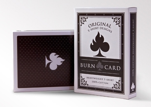 T-Shirt packaging for Burn Card original t-shirts - Burn Card Clothing #packaging #fashion