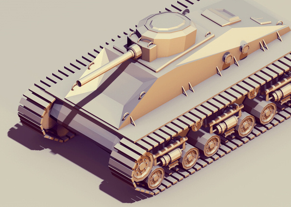 Low-Poly [Isometrics] #isometric #tank #poly #low #3d
