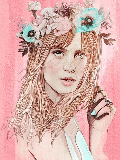 Ã‹lodie / Gallery 1988 / Los Angeles Here is the illustration of Ã‹lodie that will be exhibited in June in Los Angeles at Gallery 1988 for a