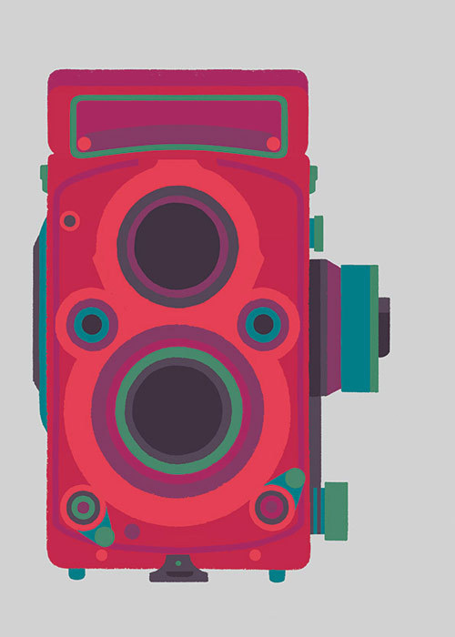 Basilicas print series by Adrian Johnson celebrates classic cameras #camera #illustration