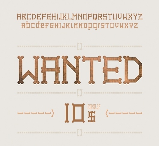 FONTS of CHAOS - The Giant Cowboy Army #fonts #font #alphabet #typographism #typo #typography