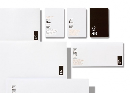 Fundació Caixa Manresa / Naming and identity Món Sant Benet / Signage #logo #card #business