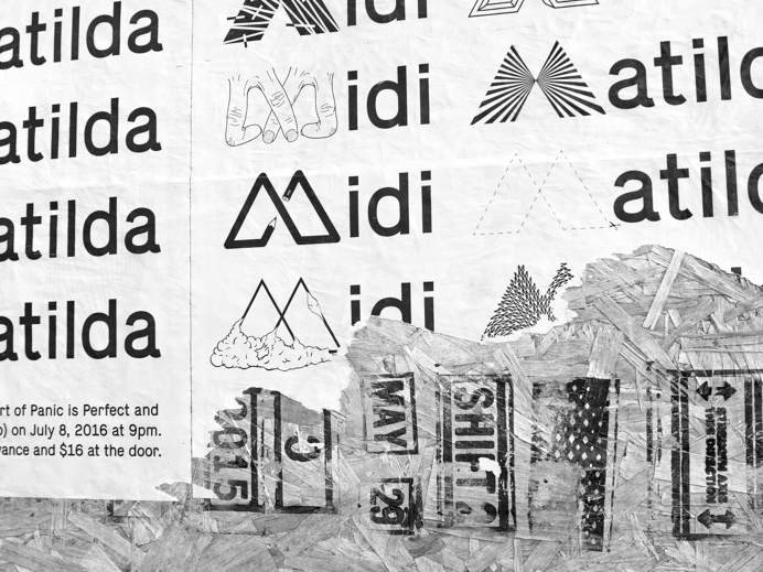 Midi Matilda @ The Independent #poster #type #identity #logos #illustration #graphicdesign #fly #wheatpaste #music #band
