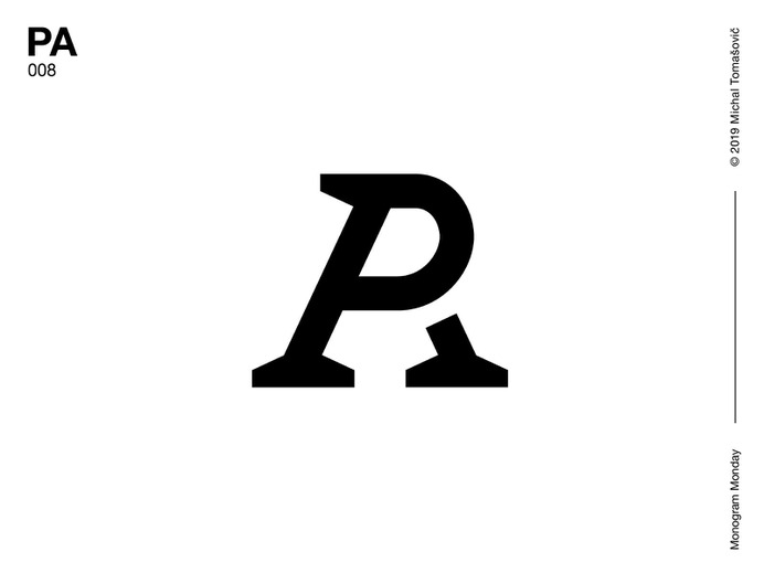 PA Monogram by Michal Tomašovič #monogram #logo #lettermark #design