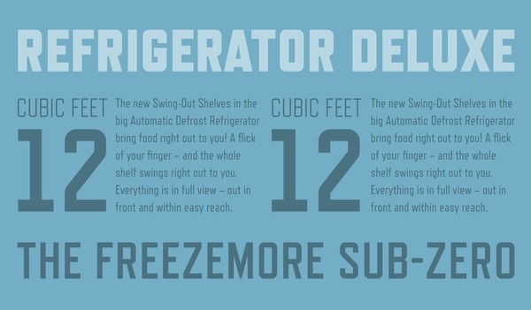 Refrigerator Deluxe Specimen #serif #font #sans #typography