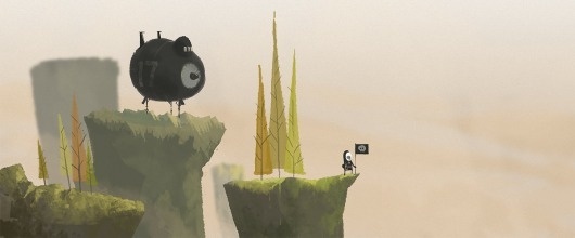 cliffpirate_lg.png (PNG Image, 1200x500 pixels) #astronaut #landscape #digital #illustration #concept #spaceship #painting
