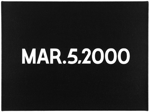 ON KAWARA - MAR.5, 2000. Liquitex on canvas. #on #art #futura #canvas #kawara