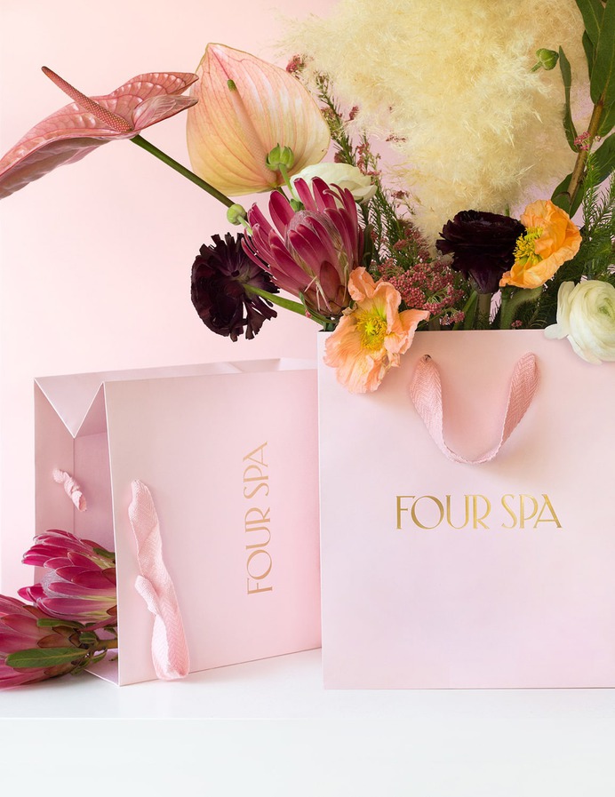 Four Spa - Mindsparkle Mag Nice People designed the branding for Four Spa – a luxury nail salon & spa located in Saudi Arabia. #logo #packaging #identity #branding #design #color #photography #graphic #design #gallery #blog #project #mindsparkle #mag #beautiful #portfolio #designer