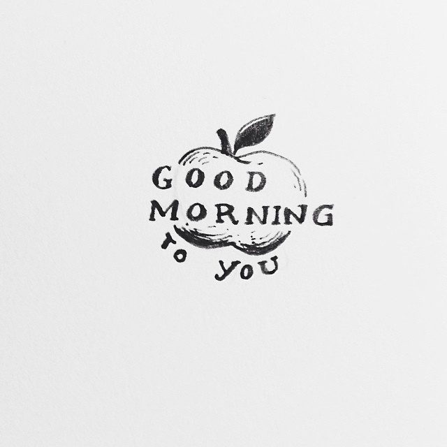 Apple, Type, Serif, Good Morning, You