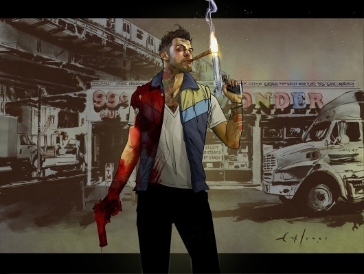 Domingo.jpg (1217×917) #color #illustration #guns #art #tattoos